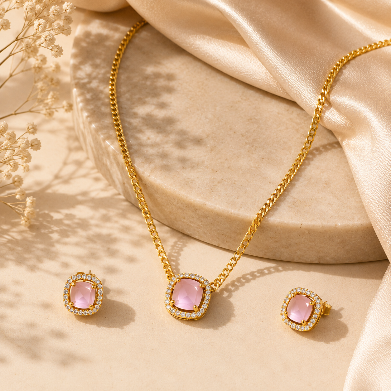Pink Halo Luxe Necklace Set