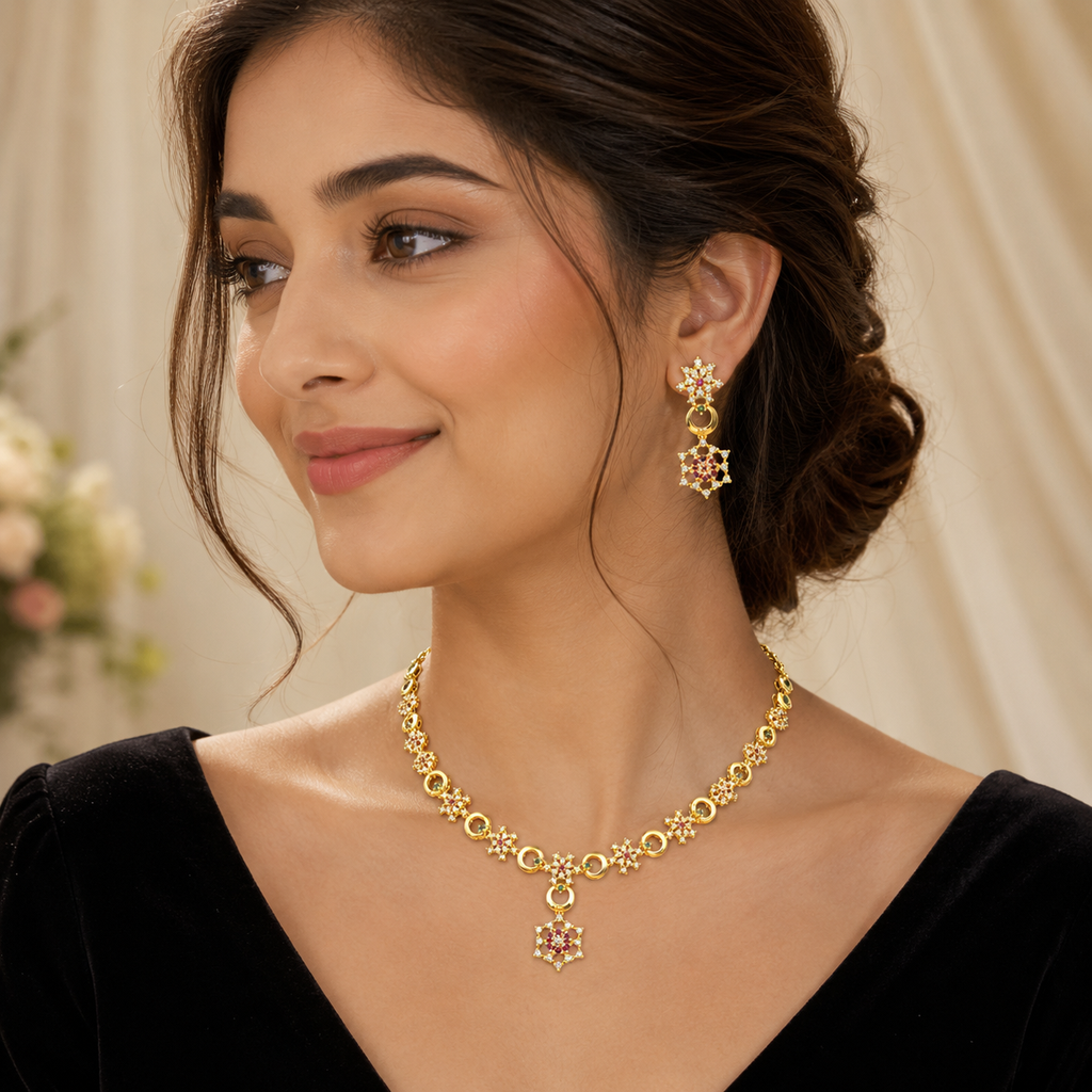 Starlit Bloom Necklace Set