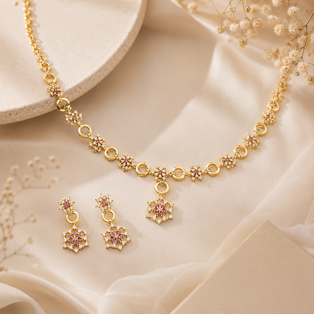 Starlit Bloom Necklace Set