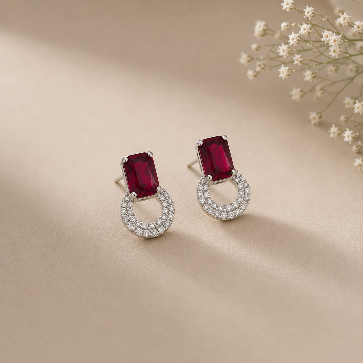 Ruby Aura Crystal Necklace Set