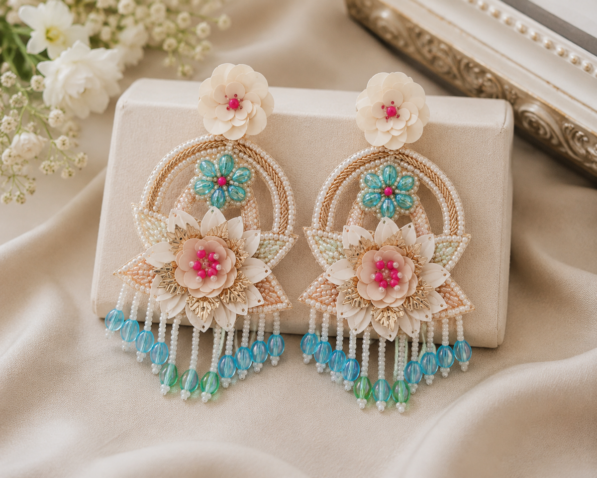 Handcrafted Floral Boho Earrings