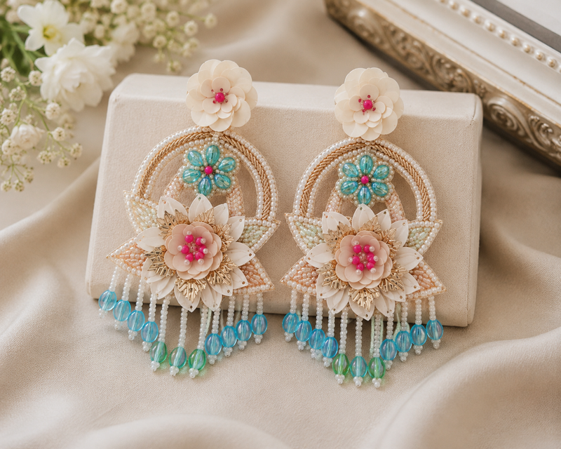 Handcrafted Floral Boho Earrings