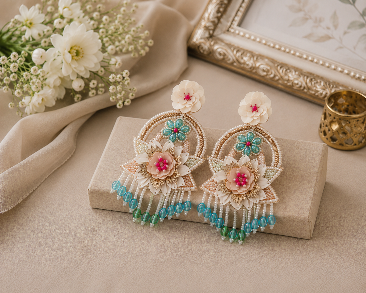 Handcrafted Floral Boho Earrings