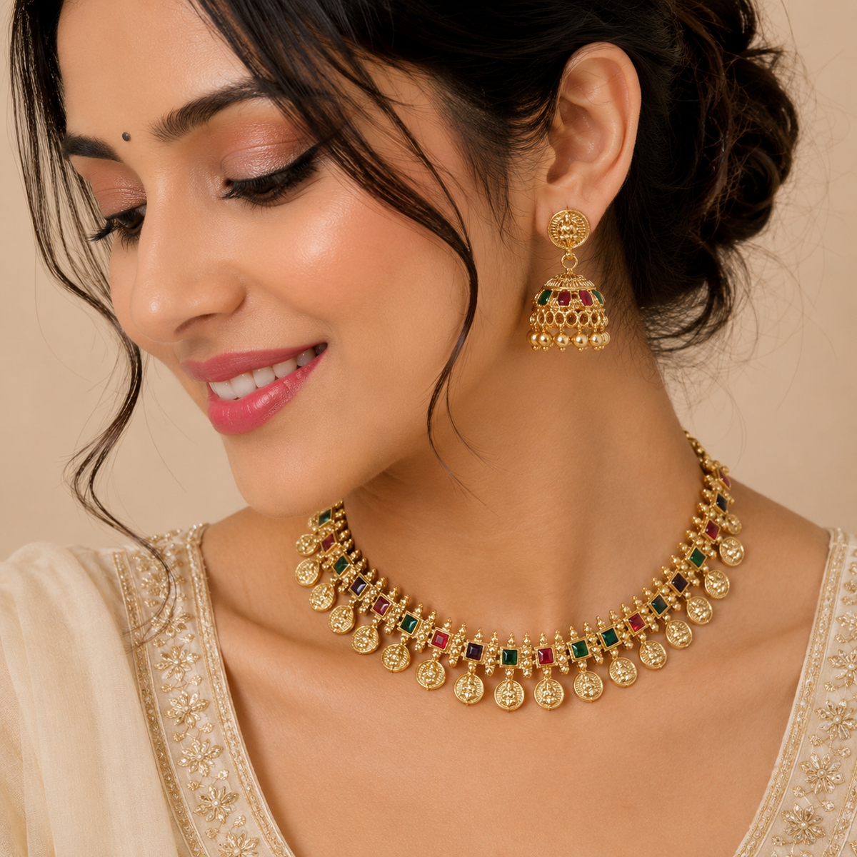 Aaradhya Temple Necklace Set