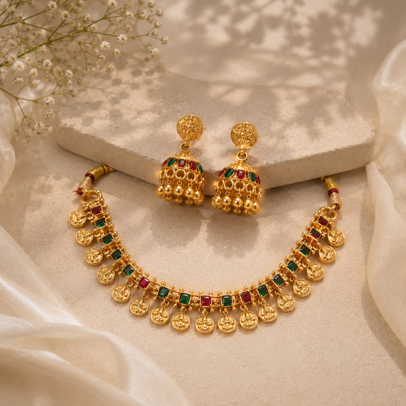 Aaradhya Temple Necklace Set