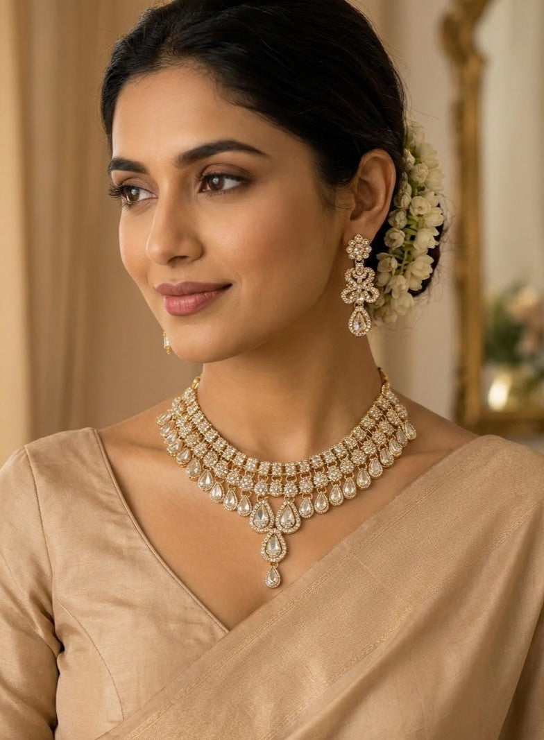 Celeste Pearl Kundan Necklace Set