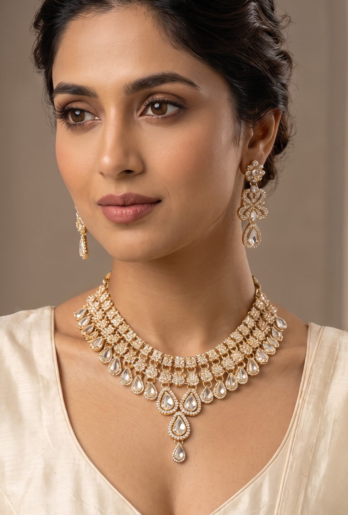 Celeste Pearl Kundan Necklace Set